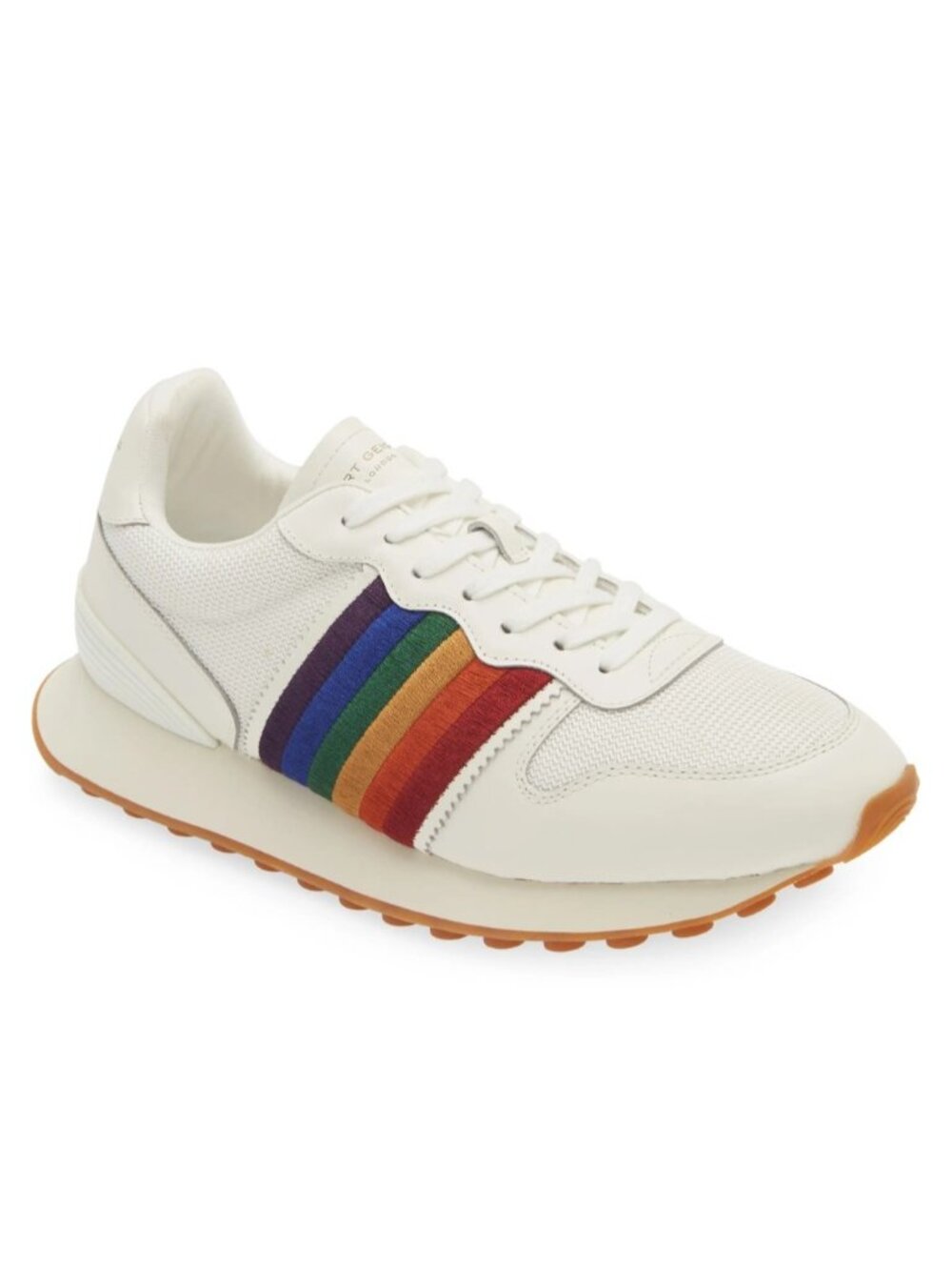 Kurt Geiger London Lennox Mens Low Top Sneaker Shoes White Leather Multi Size 10